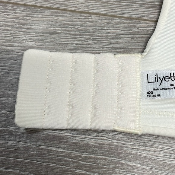 Lilyette By Maidenform 0434 Enchantment Lace Minimizer Underwire Bra Ivory 42G - Picture 11 of 16